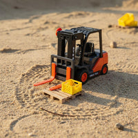 Drop-Resistant Toy Forklift Realistic Design Forklift Toy Adjustable Fork Children's Vehicle for Children, Boys, Toddlers