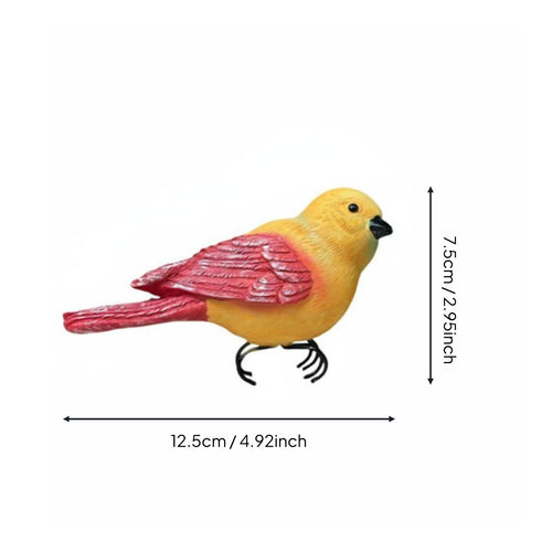 Resin Bird Statue Lifelike Design Attachable Bird Ornament Long-Lasting