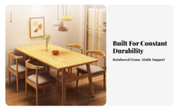 5 Pieces Sturdy and Long-Lasting Rectangular Dining Table with 4 Chairs Easy to Clean Table with 4 Seats Stable Structure Commercial Furniture Modern Design for Restaurant Owners, Families, Homeowners, Kitchen, Home