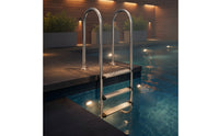 Stainless Steel Detachable Pool Ladder Sturdy Pool Ladder with Handrails Heavy-Duty Non-Slip
