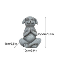 Meditating Dog Statue Peaceful Meditating Canine Figure Figurine Minimalist