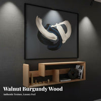Floating Shelf Set Solid Wood Hanging Cabinet Sturdy Construction for Homeowners