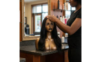 Female Display Life-Size Figure-Size Female Mannequin Head Smooth Finish for Salon Owners, Hair Stylists