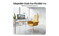 Upholstered Rotating Armchair Luxury & Design Workplace Seating High Spinerest Height Adjustable for Executives, Teenagers