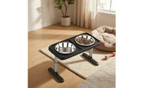 Elevated Dog Bowl Dishwasher Dog Bowl with Stand Foldable Raised Feeding Station for Young Dogs