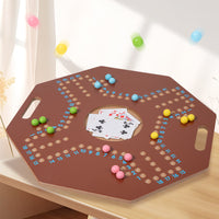 Jackaroo 2-in-1 Flying Chess and Ludo Game Wooden Board Game for Family Entertainment
