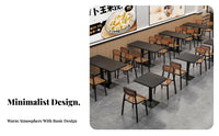 Restaurant Table and Chair Set Stable Framework Restaurant Dining Set Grab-and-Go Dining Furniture Easy to Clean