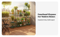 Floor-Standing Multi-Tier Flower Pot Holder Modern Minimalist design 5-Tier Rolling Plant Stand Stepped design Indoor Furnishing Space-Saving for Gardeners, Apartment Dwellers, Homeowners, Living Room, Balcony, Corner Spaces, Bedroom