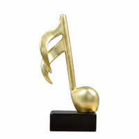 Music Note Figurine Black Base Tabletop Figurine Abstract for Room