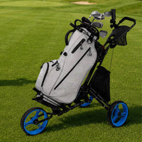 Golf Push Cart with Umbrella Holder Compact Golf Push Cart with Mesh Net Adjustable for Golfers
