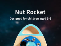Nut Rocket Screw Toy - Wooden Montessori Early Education Game for Kids