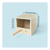 Parrot Nesting Box Breeding Use Wooden Bird House Perch Included for Enclosure