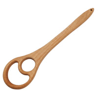 Wooden Stirring Paddle Smooth Finish Light Brown Double-Circle Stirrer