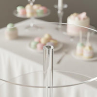 3-Tier Acrylic Cake Stand Easy Assembly Serving Ware for Weddings, Birthdays