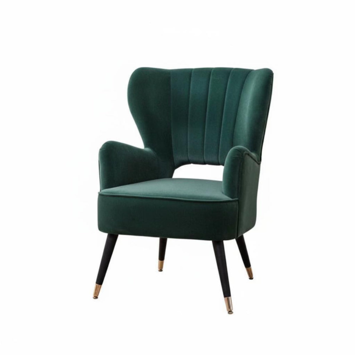 Upholstered Side-Wing Armchair Armchair Modern Minimalist and Aesthetic Indoor Furniture High Rearrest Assist Non-Slip Feet