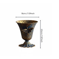 Vintage Metal Vase European Style Table Ornament Housewarming Gift Home Decor for Wedding
