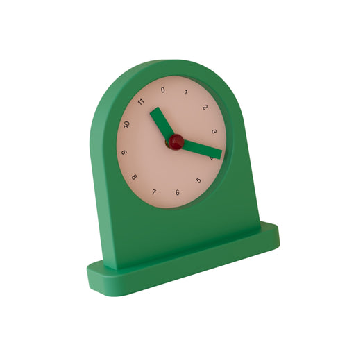 Desktop Clock with Arch Top Freestanding Silent Clock with Round Dial for Desk
