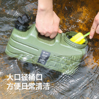 11L PE Food-Grade Camping Water Bucket with Tap for Home and Car