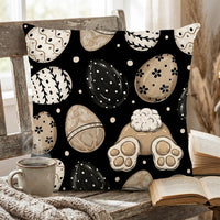 Easter Pillow Cover Soft Decorative Square Throw Pillow Cover for Sofa Bed Holiday Home Decor Throw Pillow Case Protector for Home, Bedroom, Living Room