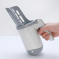 Waste Collector with Built-in Bin, Portable Debris Sifter with Rectangular Holes, Multi-Functional Tool for Waste Trays