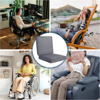 Egg Crate Foam Lounger Cushion with Back Support, Extra Large Anti-Slip