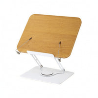 Desktop Book Stand with Wooden Board Sturdy Adjustable Book Stand with Page Clips Multi-Functional Holder for Students, Dorm Room
