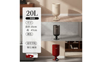 Stainless Steel Trash Can with Wheels Pedestal Trash Bin with Wheels Portable Wastebasket Rust-Resistant for Office