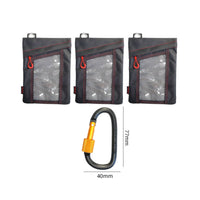 3 Pieces Tool Pouch with Carabiner Versatile Organizer Long-Lasting