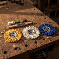 3 Pieces Cloth Polishing Wheel Rotary Polishing Wheel with Buffing Agent Coarse Tool Set for Woodworkers, Workshop