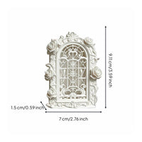 Floral Window Dollhouse Decor Realistic Intricacy 1:12 Scale Window Frame Ornate