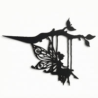 Metal Silhouette Flat Outdoor Silhouette Cut Decoration for Porch