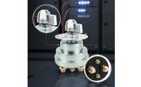 Rotary Battery Disconnect Switch Manual Battery Switch with Indicator Plate Easy to Install Stable Performance for Marine, Car Storage