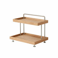 Desktop Storage Organizer Multi-Layer Tabletop Display Shelf Space Saving 2 Level Storage Stand for Kitchen Counter, Vanity