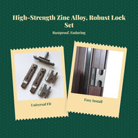 Aluminum alloy security breaksecurelock point, T-nail handle, door opening hardware attachment, protected fixing