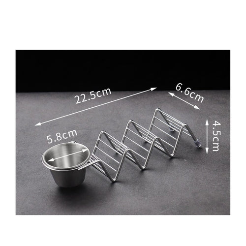Taco Serving Tray with Cups Restaurant Grade Kitchen Gadget Rust-Resistant