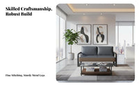 Minimalist Design Sofa and Armchair Suite with Tables Modern Aesthetic Modular Guest Sofa Compact Reception Seating Long-Lasting Frame for Clients, Interior Designers, Business Owners, Waiting Room, Lobby, Hotel