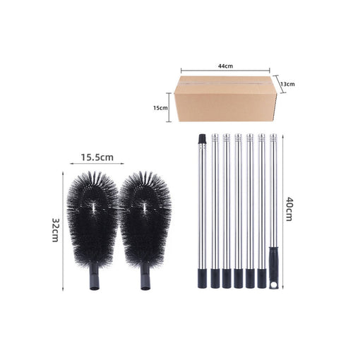 Gutter Cleaning Brush No Climbing Required Extendable Pole Brush Multi-Purpose