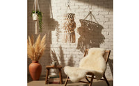 Nordic Inspired Macrame Lamp Shade Handmade Macrame Lampshade Handwoven Bohemian Hanging Lamp Shade Decorative Accent for Bedroom, Cafe