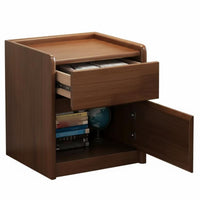 Nightstand with Safe Combination Lock Bedside Table Smart Security for Apartment