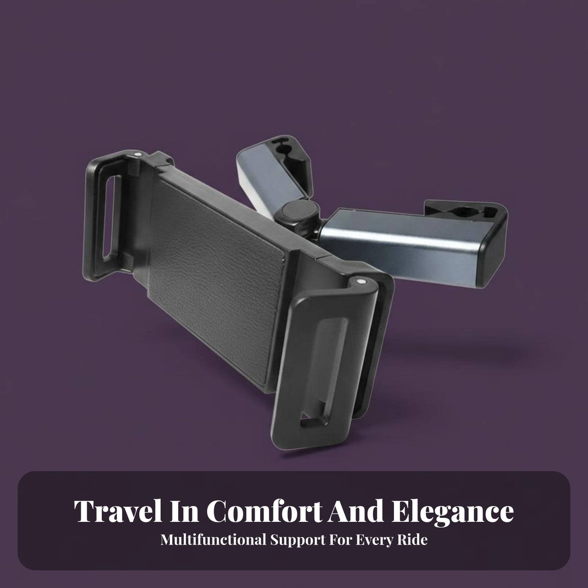 Car Headrest Tablet Mount Hands-Unrestricted Viewing Backseat Tablet Holder Vehicle Headrest Device Holder 360° Rotation