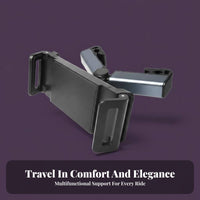 Car Headrest Tablet Mount Hands-Unrestricted Viewing Backseat Tablet Holder Vehicle Headrest Device Holder 360° Rotation