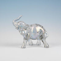 Iridescent Acrylic Elephant Figurine Sparkle Home Decor Collectible
