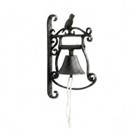Rustic Wall Mounted Bell Ornate Home Decor Curled Metalwork for Fence