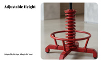 Factory-Inspired coil Stool Adjustable Height Bar Chair Vintage design for Homeowners