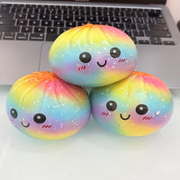 Ghost Bun Shape Squishy Toy - Sensory Stress Relief, Silicone, Youth