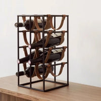Grape Rack with Leather Straps Sturdy Countertop Grape Rack Stylish for Home Bar