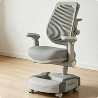 Adjustable Study Chair Armrests Kids Desk Chair Wheeled Base for Students