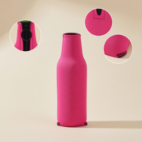 330ML Christmas Beer Bottle Sleeve Neoprene Wine Bottle Cover with Zipper and Handle for Outdoor Use