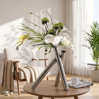 Silk Orchid Arrangement with Vase Sculptural Artificial Floral Sprays with Vase Modern Centerpiece for Tabletop