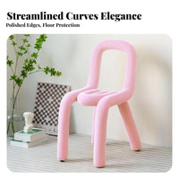 Upholstered Tube Chair Unique Shape Vanity Stool Multifunctional Design